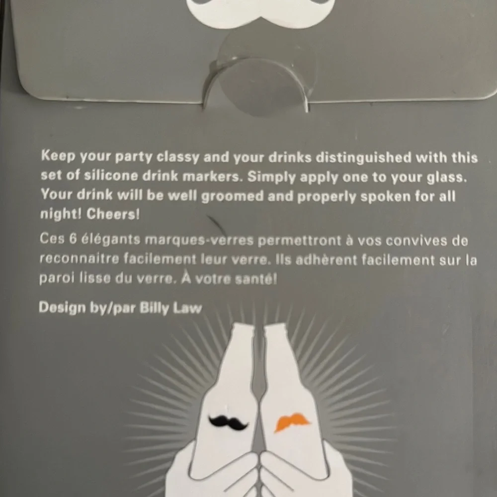 Dapper 'Staches Drink Markers